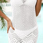 Fringe Trim Sleeveless Openwork Cover-Up Dress - NawdeX