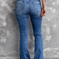 Sequin Bow Distressed Bootcut Jeans - NawdeX