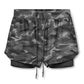 Men's 2-in-1 Shorts Sports Allover Camo Print Drawstring Shorts - NawdeX