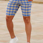 men's skinny plaid plus size casual shorts - NawdeX