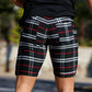men's skinny plaid plus size casual shorts - NawdeX