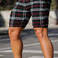 men's skinny plaid plus size casual shorts - NawdeX