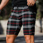 men's skinny plaid plus size casual shorts - NawdeX