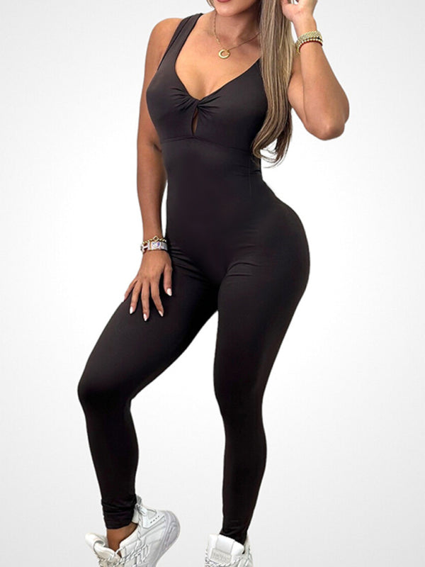 Women's sexy backless yoga fitness jumpsuit - NawdeX