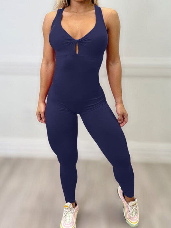 Women's sexy backless yoga fitness jumpsuit - NawdeX